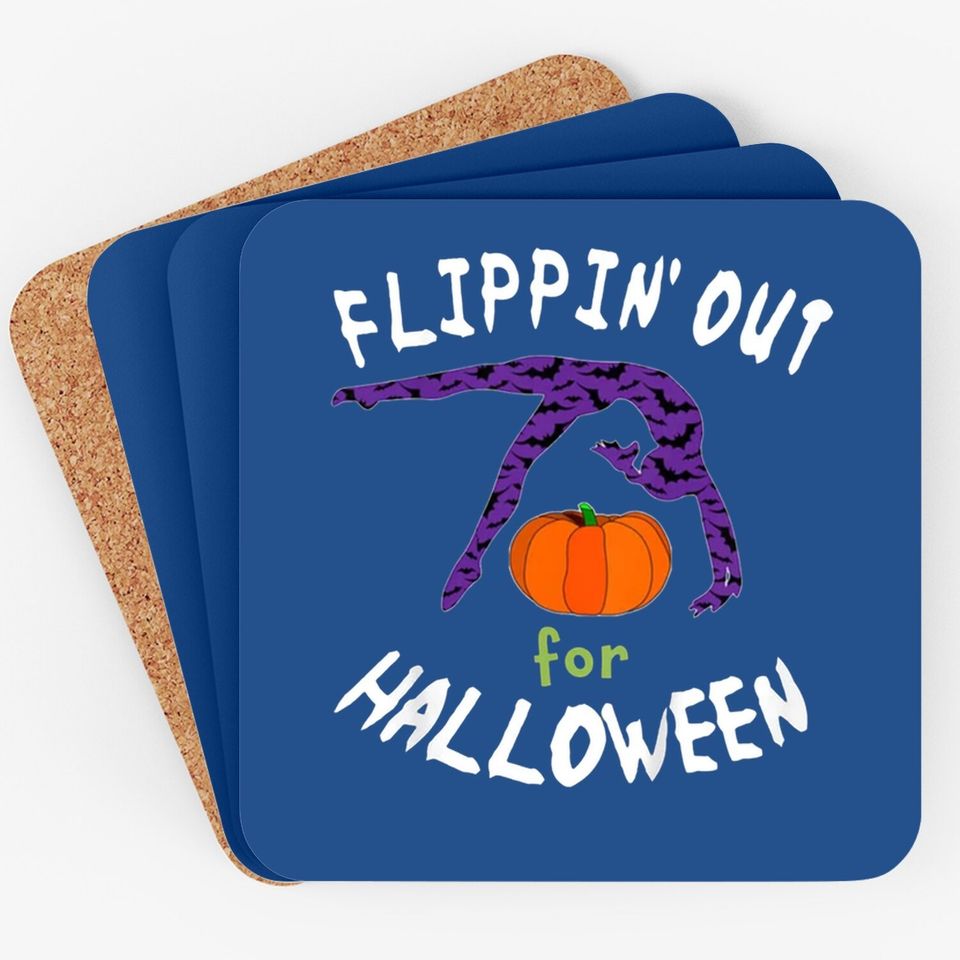 Flipping Out For Halloween Gymnastics Coaster