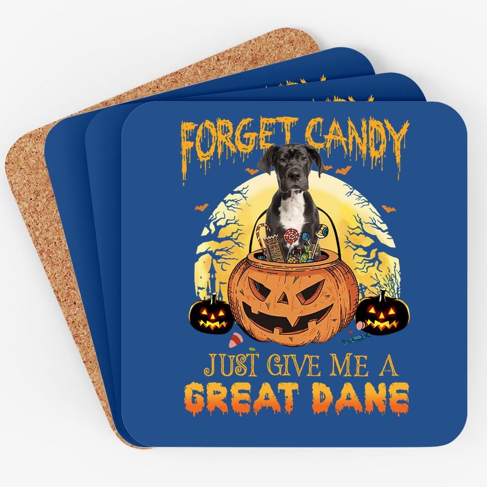 Candy Pumpkin Great Dane Dog Coaster