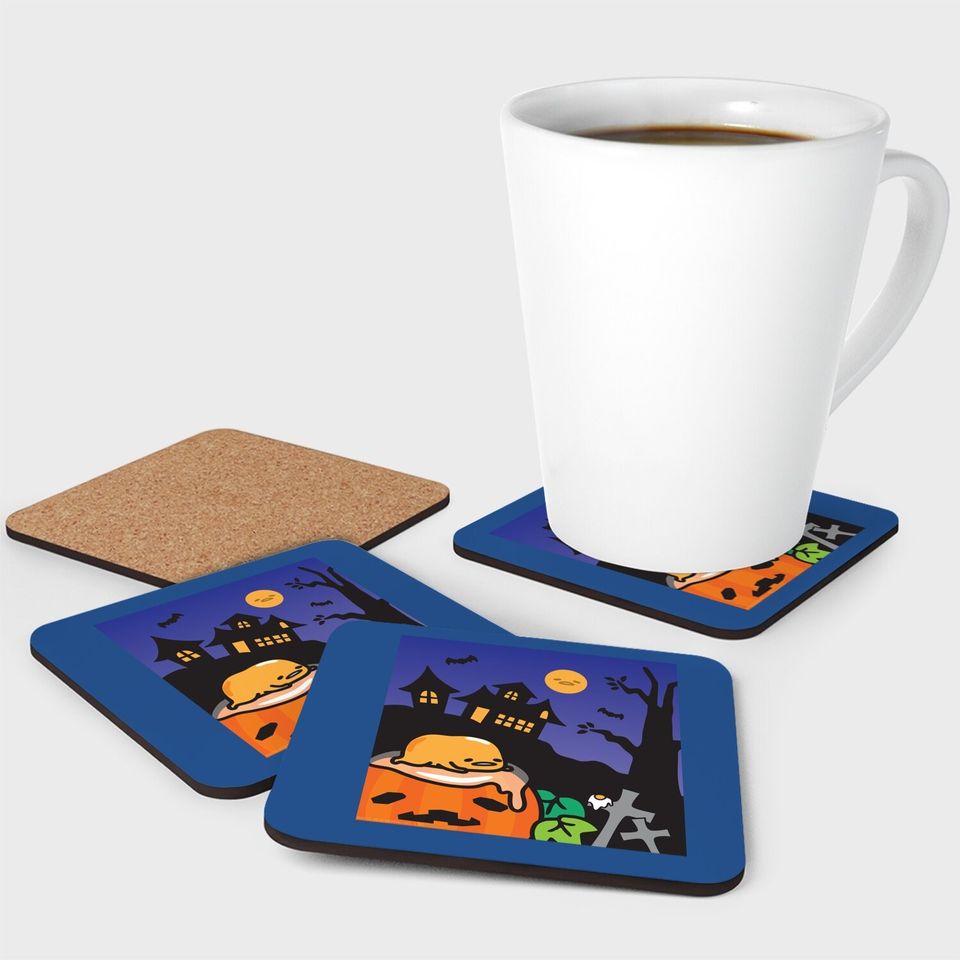 Gudetama Haunted House Halloween Coaster