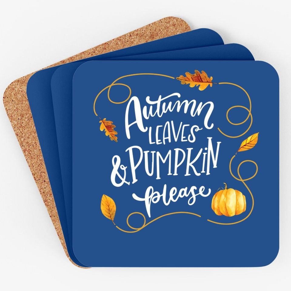 Autumn Leaves & Pumpkin Please Coaster