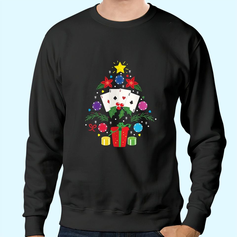 Poker Christmas Tree Funny Gift Classic Sweatshirts