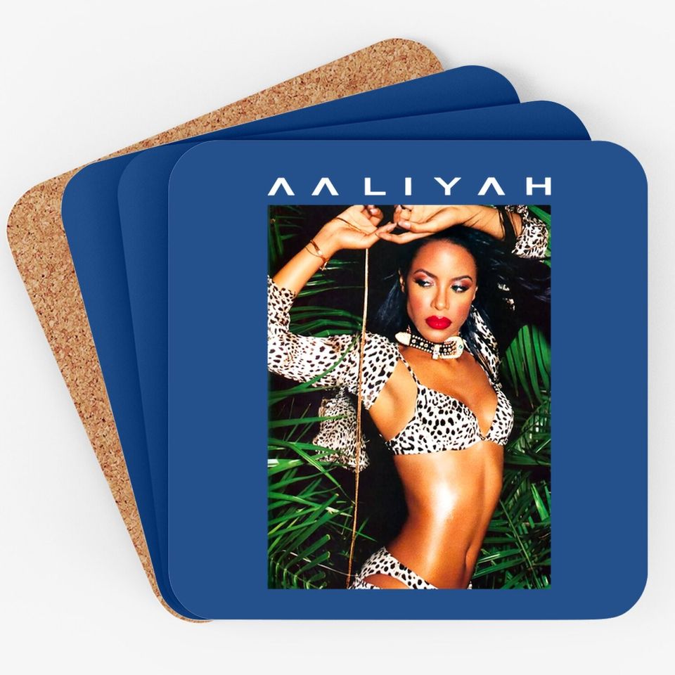 Aaliyah Animal Print Aaliyah Photo Coaster