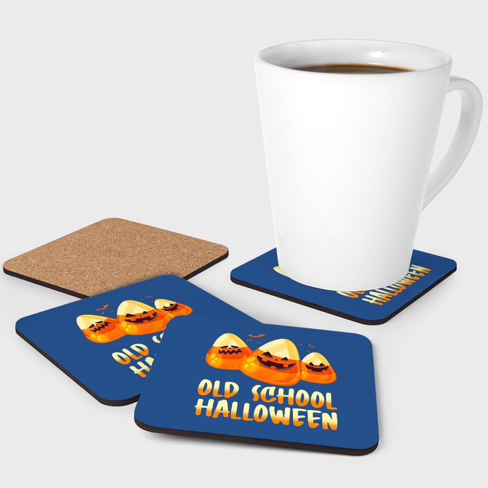 Old School Halloween Candy Corn Coaster