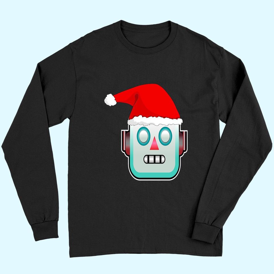 Santa Robot Merry Christmas Gifts For Robot Loves Classic Long Sleeves