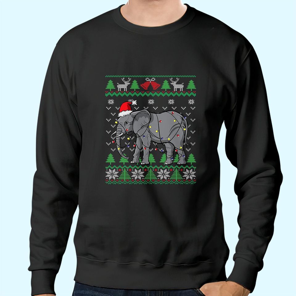Elephant Ugly Christmas Elephant Classic Sweatshirts