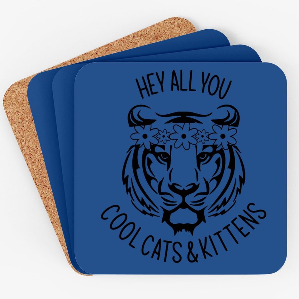 Carole Baskin And Joe Exotic Hey All You Cool Cats & Kittens Coaster