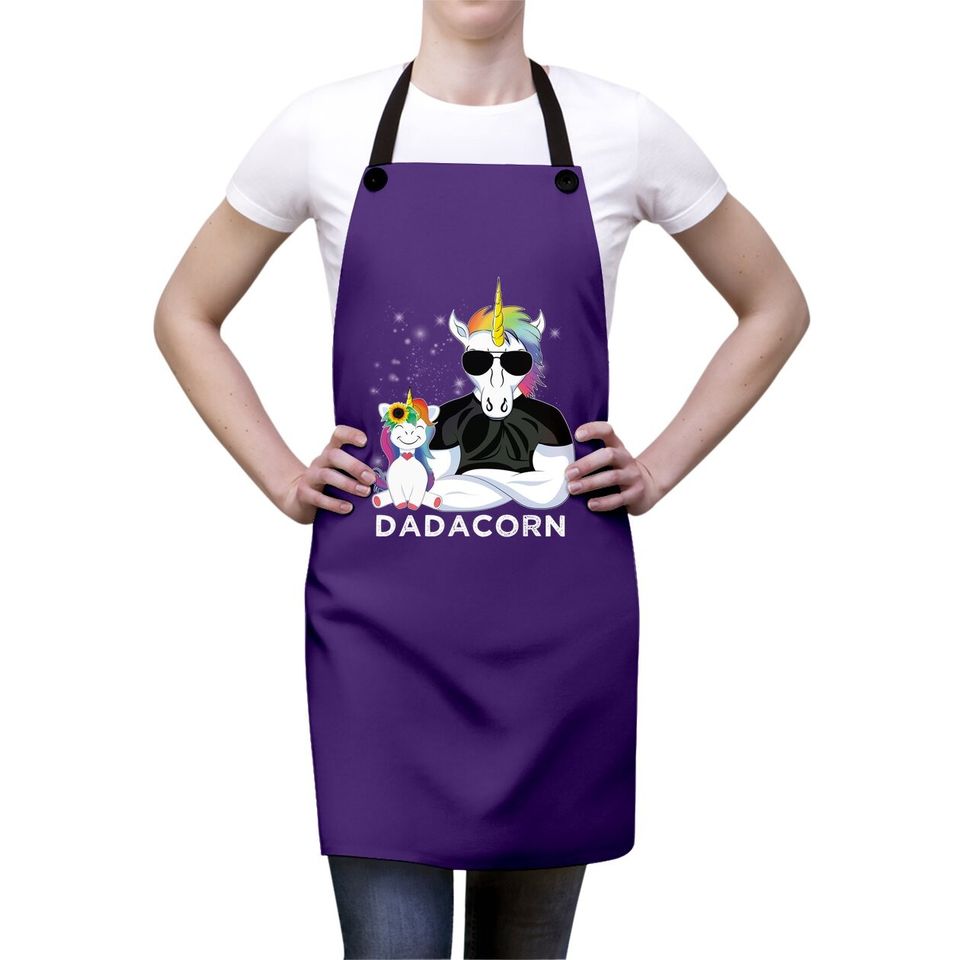 Dadacorn Muscle Unicorn Dad Baby, Daughter, Fathers Day Gift Apron