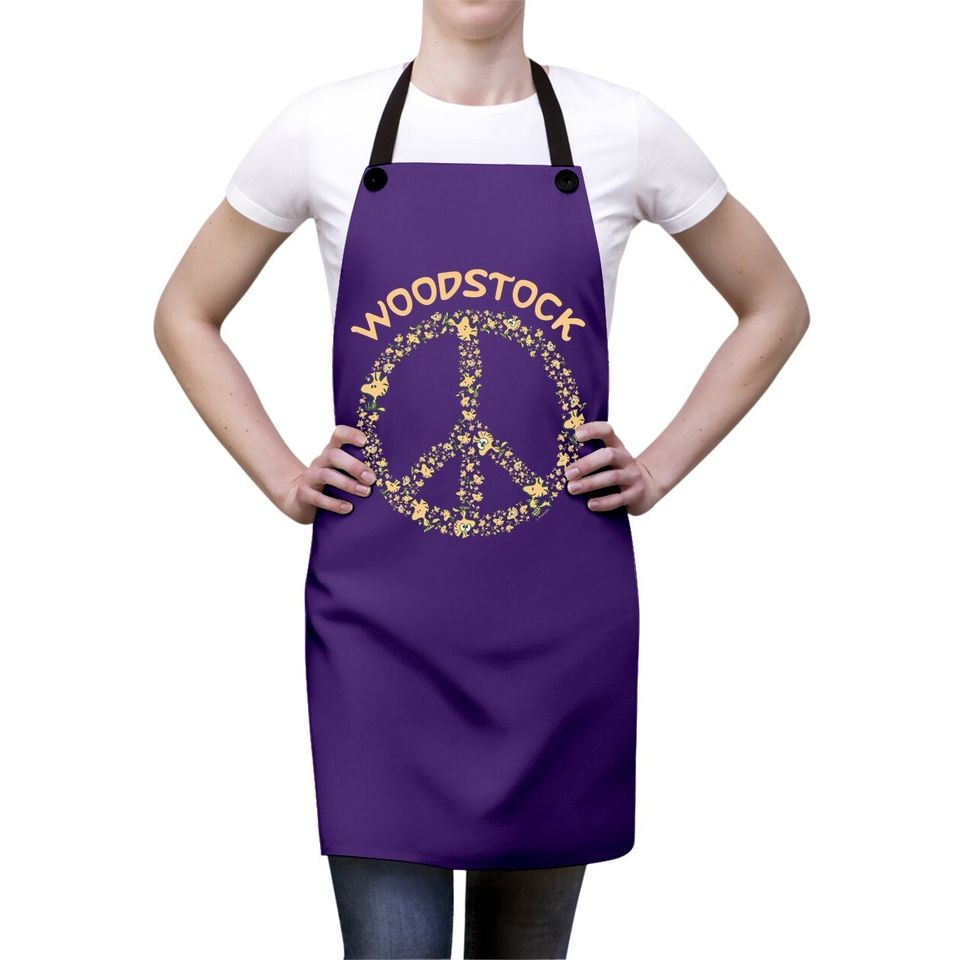 Peanuts Woodstock 50th Anniversary Peace Sign Apron