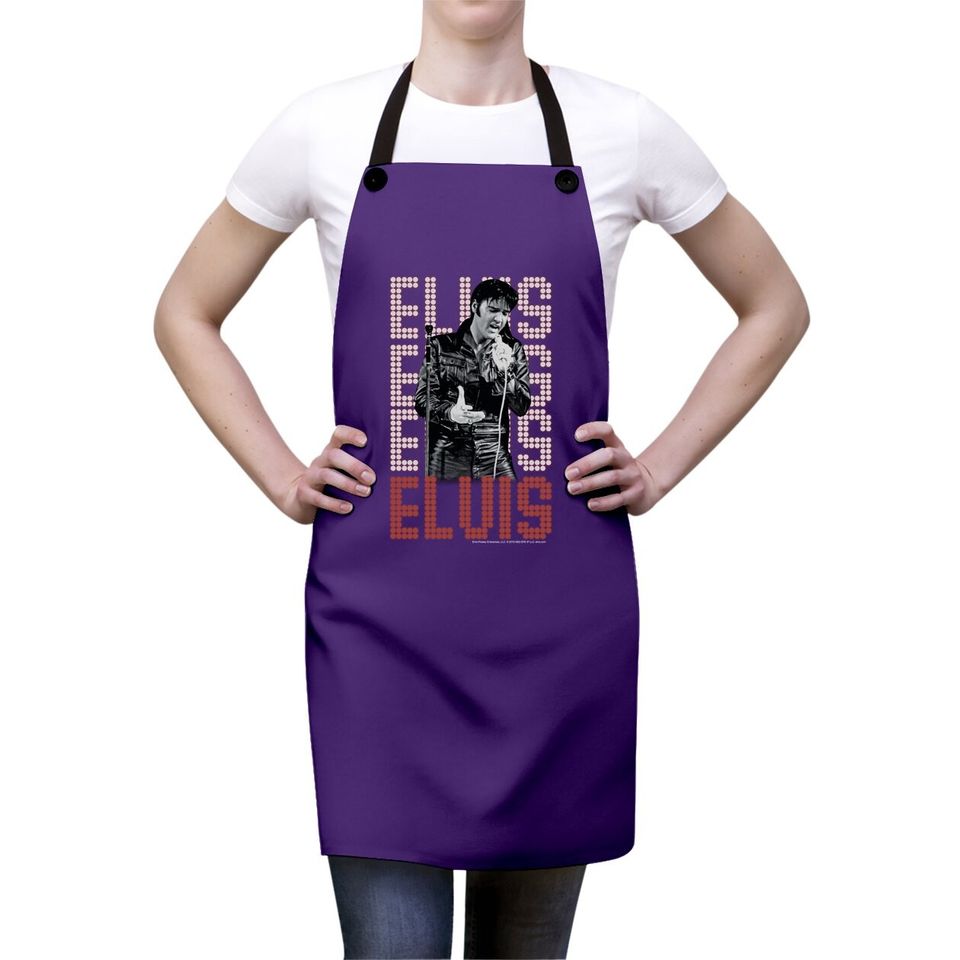 Elvis Presley King Of Rock And Roll Music Apron