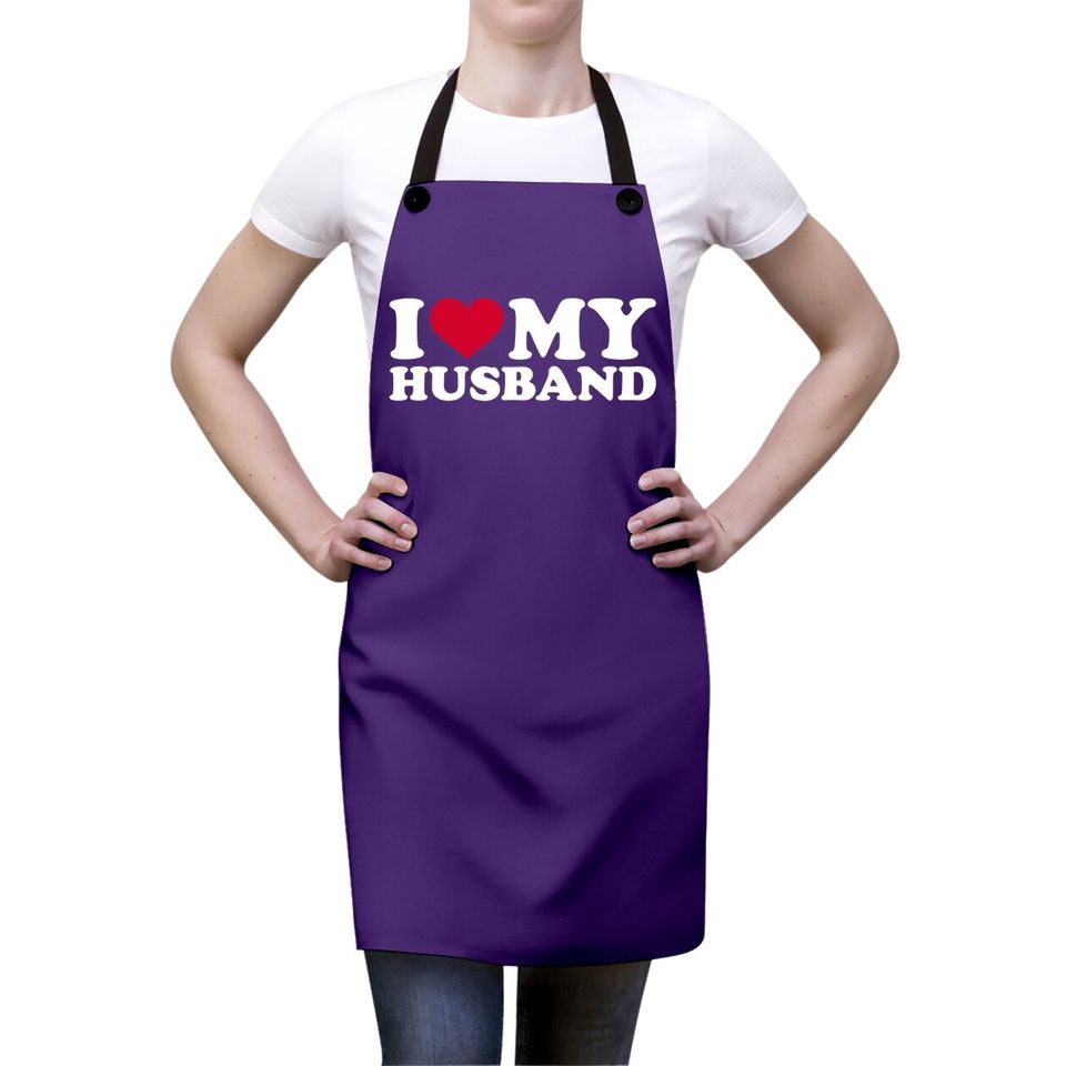 I Love My Husband Apron
