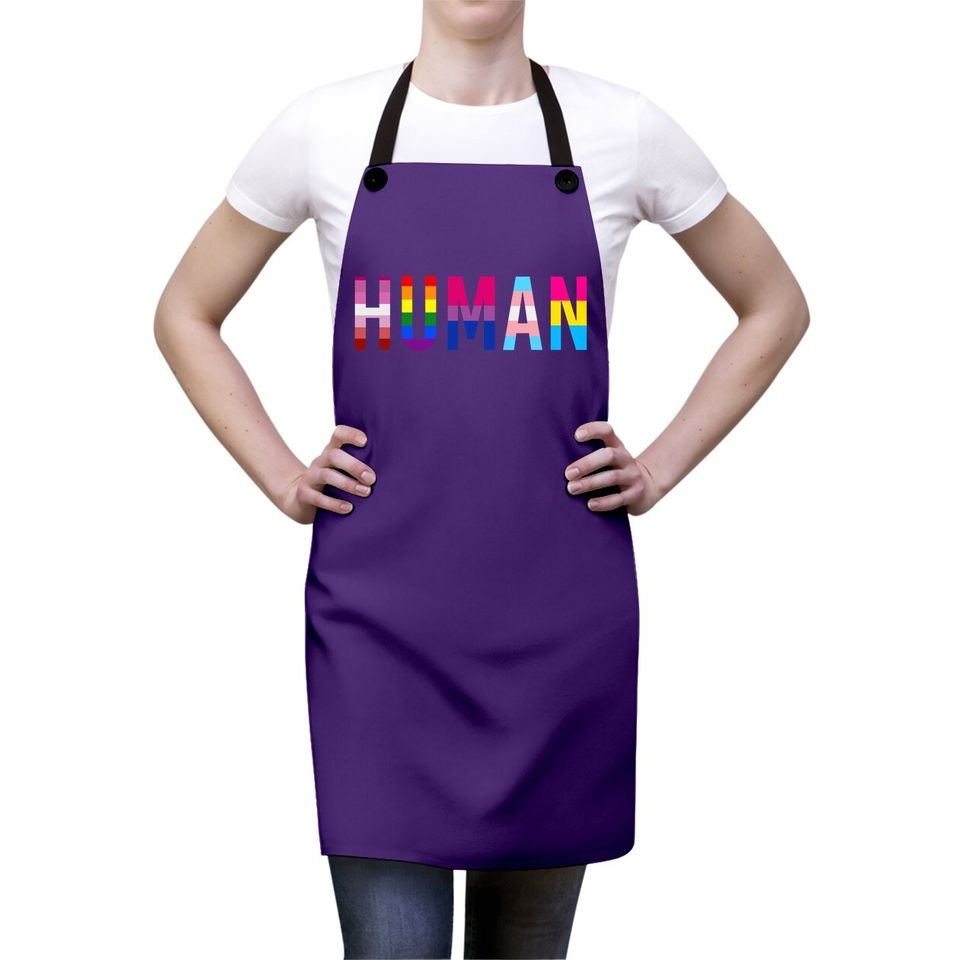 Human Lgbt Flag Gay Pride Month Transgender Rainbow Lesbian Apron