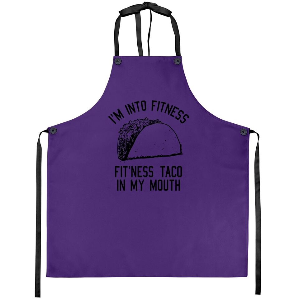 Fitness Taco Funny Gym Apron Cool Humor Graphic Muscle Apron For Ladies