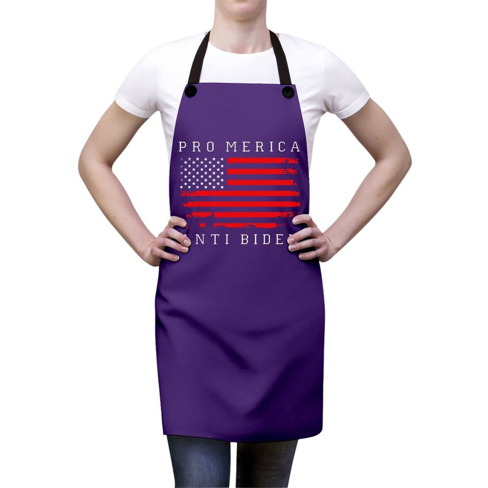 Pro America Anti Biden Flag Impeach Joe Biden Anti Biden Apron