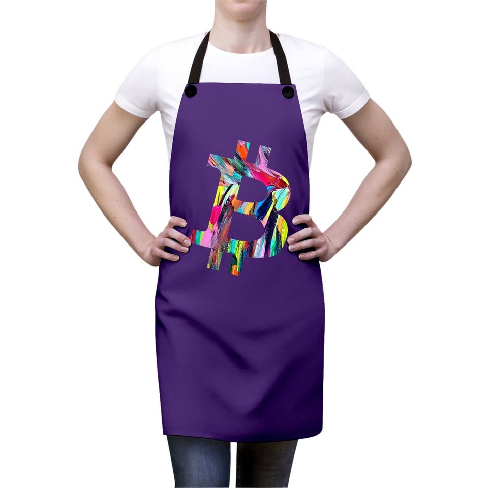Painted Bitcoin Apron