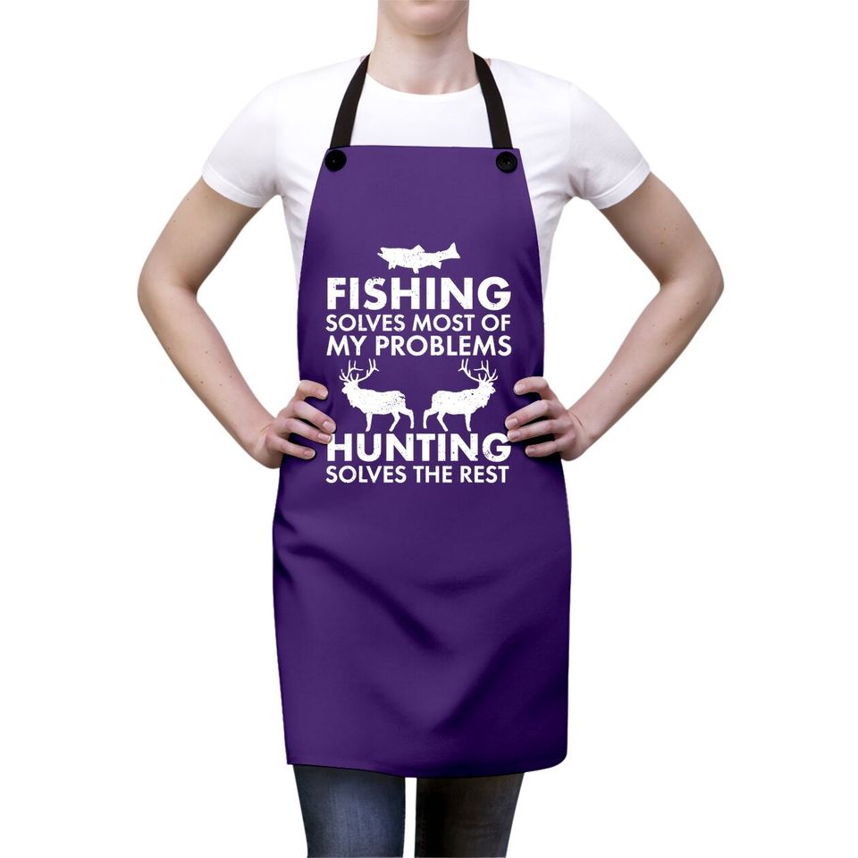 Funny Fishing And Hunting Gift Christmas Humor Hunter Cool Apron