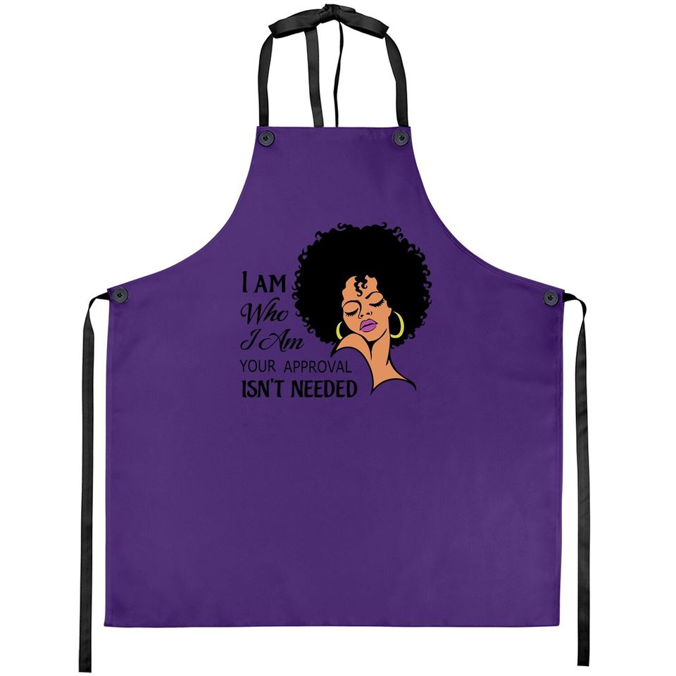 Black Queen Lady Curly Natural Afro African American Ladies Apron