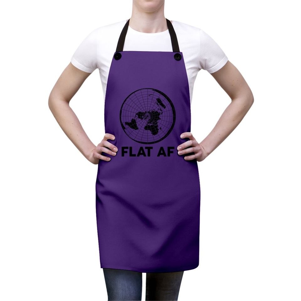 Flat Earther Apron Conspiracy Theory Society Af World Gift