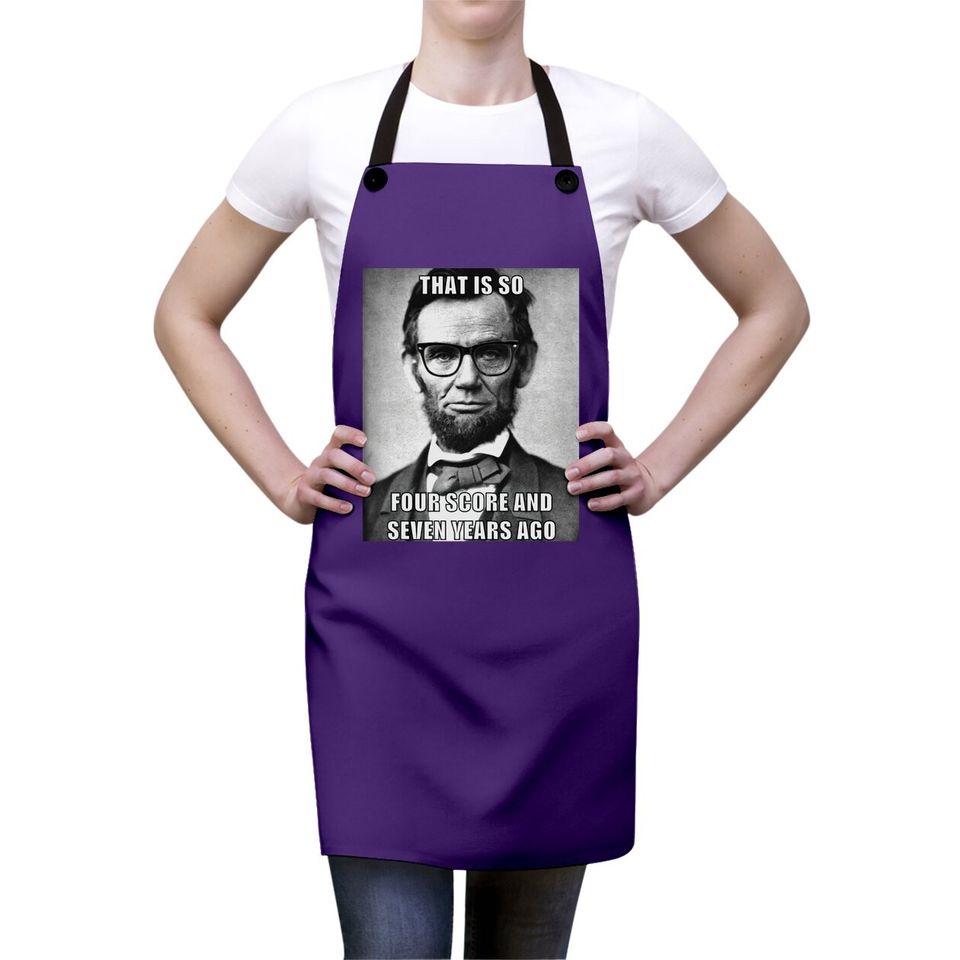 Funny Hipster Abraham Lincoln Apron