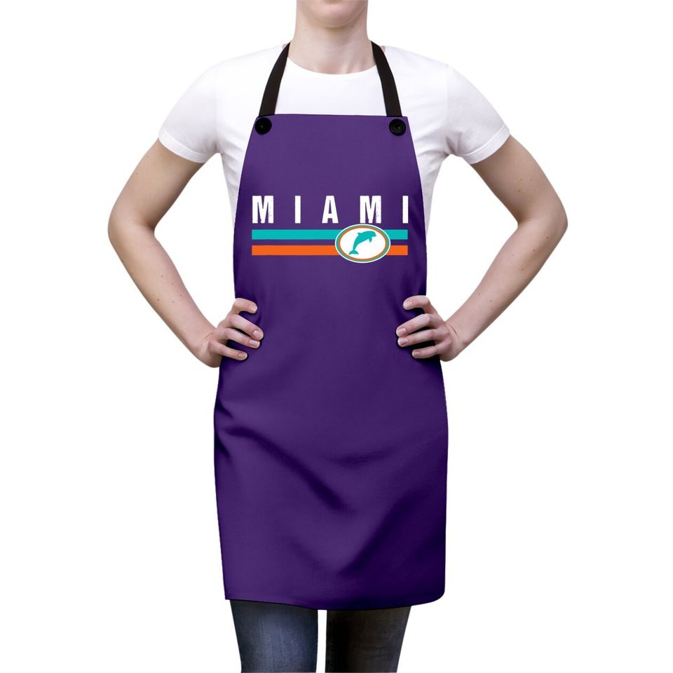 Miami Apron Retro Dolphin