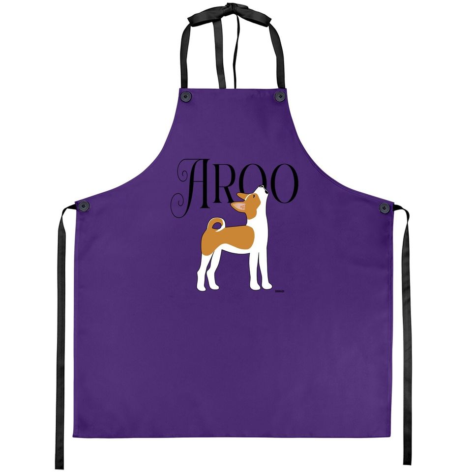 Howling Basenji Puppy Aroo A Sound Of Singing Happy Pack Dog Apron