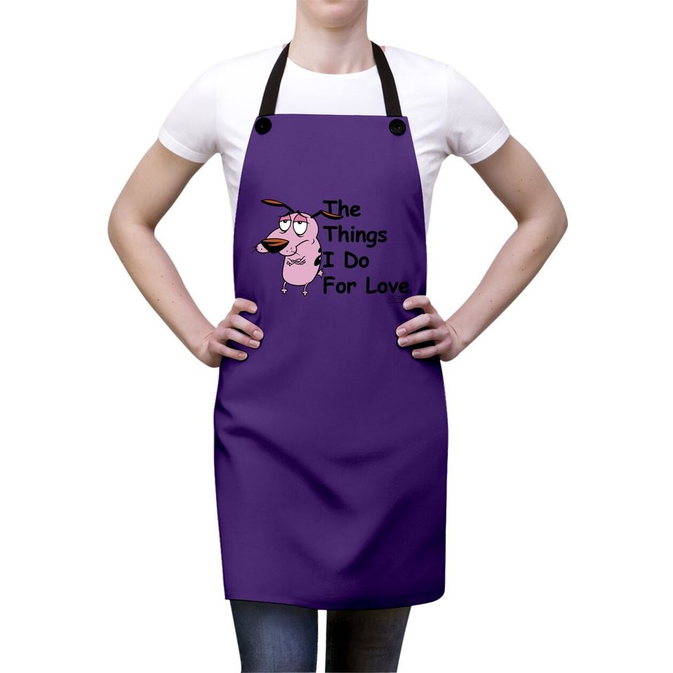 Courage The Cowardly Dog For Love Apron