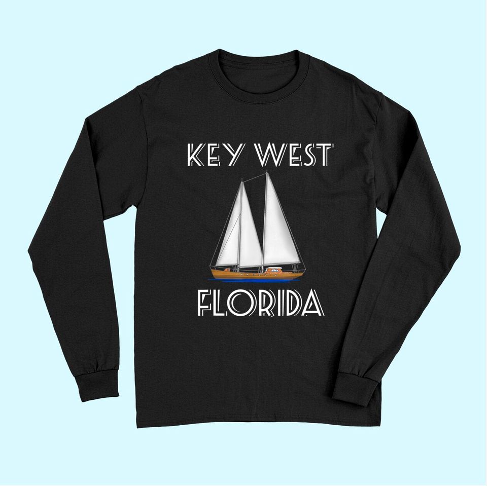 Key West Florida FL Nautical Sailboat Sailing Long Sleeves