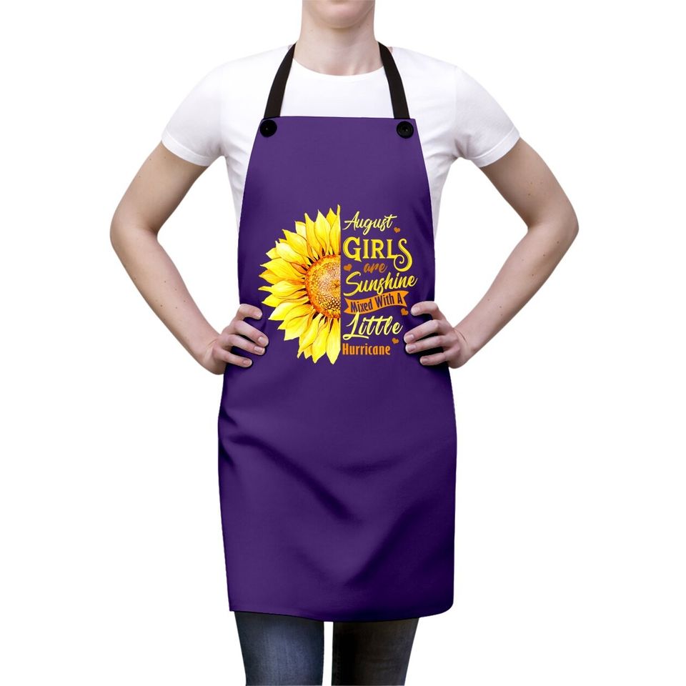 August Girls Are Sunshine Mixed Little Hurricane Apron