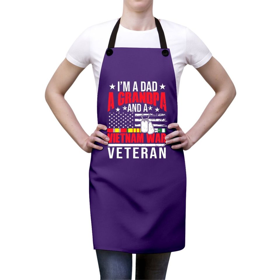 Veteran Day I'm A Dad A Grandpa A Vietnam War Apron