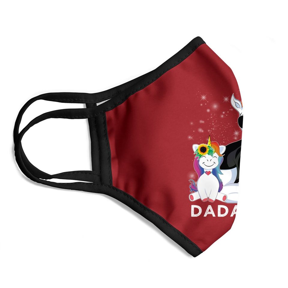 Dadacorn Muscle Unicorn Dad Baby, Daughter, Fathers Day Gift Face Mask