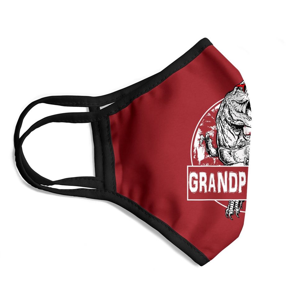 Father's Day Grandpasaurus T Rex Dinosaur Grandpa Saurus Face Mask