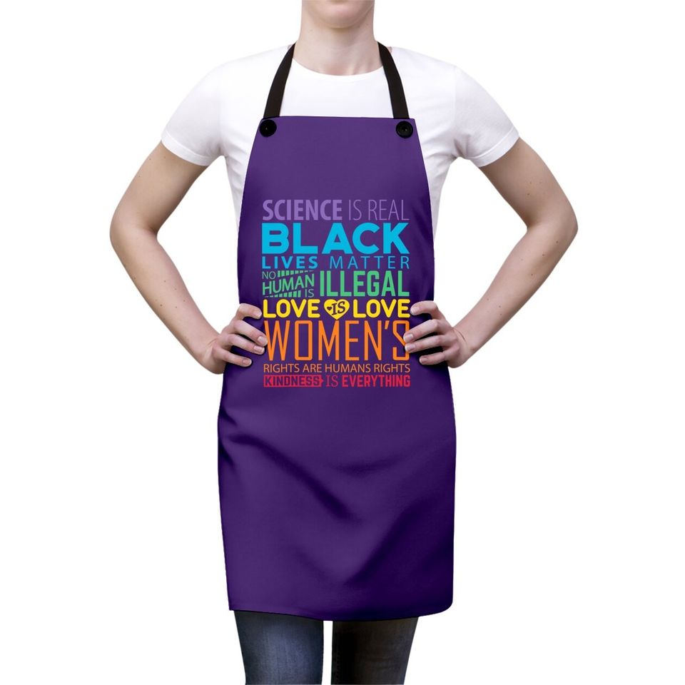 Science Is Real Blm Rainbow Apron