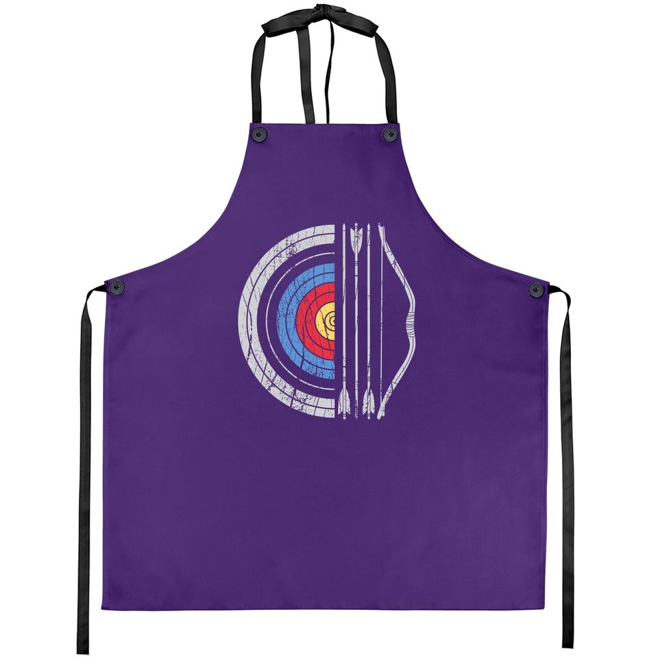 Archery Target Bow And Arrow Vintage Gifts Archer Apron