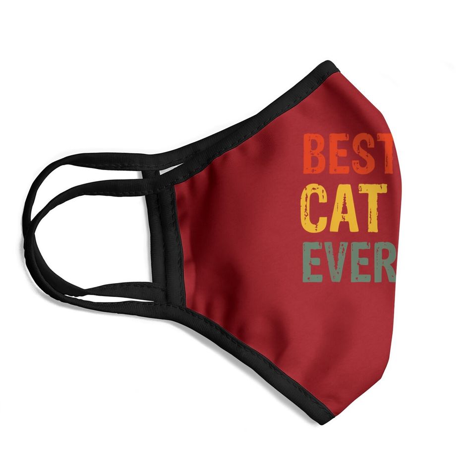 Vintage Best Cat Dad Ever Face Mask Cat Daddy Gift Face Mask