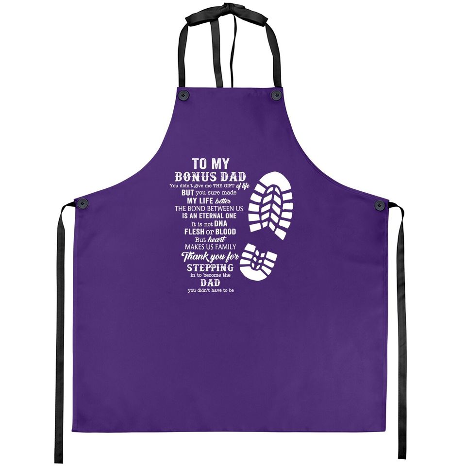 Bonus Dad Fathers Day Gift From Stepdad For Daughter Son Apron