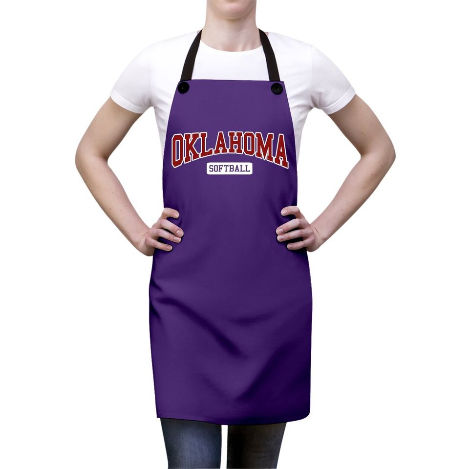 Oklahoma Softball Classic Retro Style Softball Player Apron
