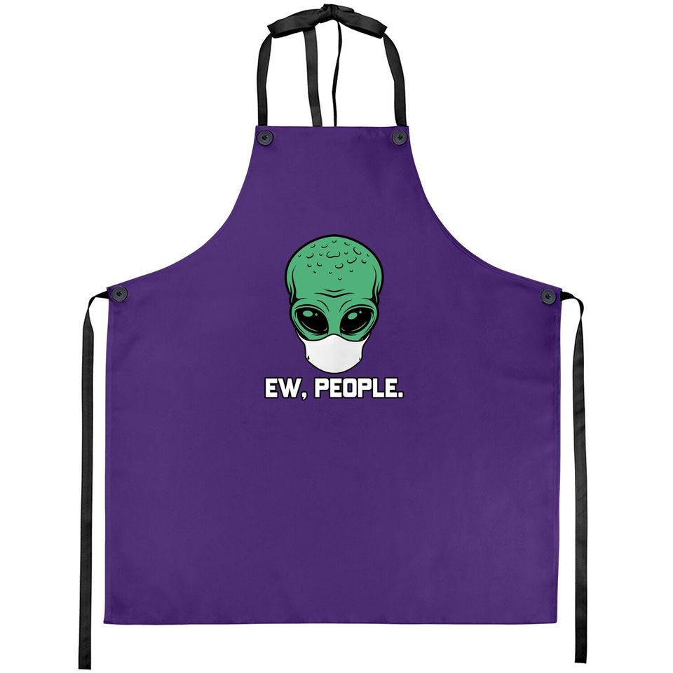 Alien Head With Face Mask I Ew People Aliens Ufo Roswell Apron