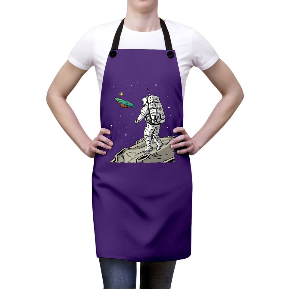 Flat Earth Moon Landing Conspiracy Theory Anti Scientism Apron