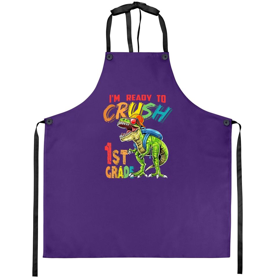 I'm Ready To Crush 3rd Grade Dinosaurs Back To School Apron