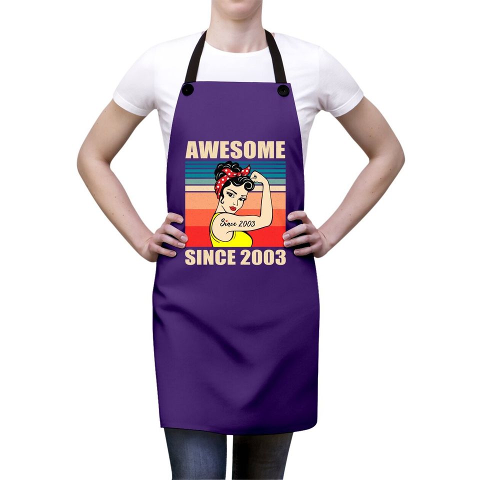 Gift For 18 Year Old Vintage 2003 Woman Apron