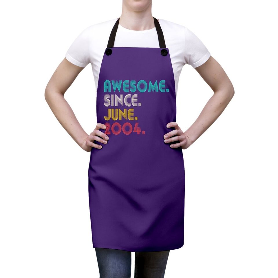 17th Birthday Awesome Since June 2004 Boy Girl Apron