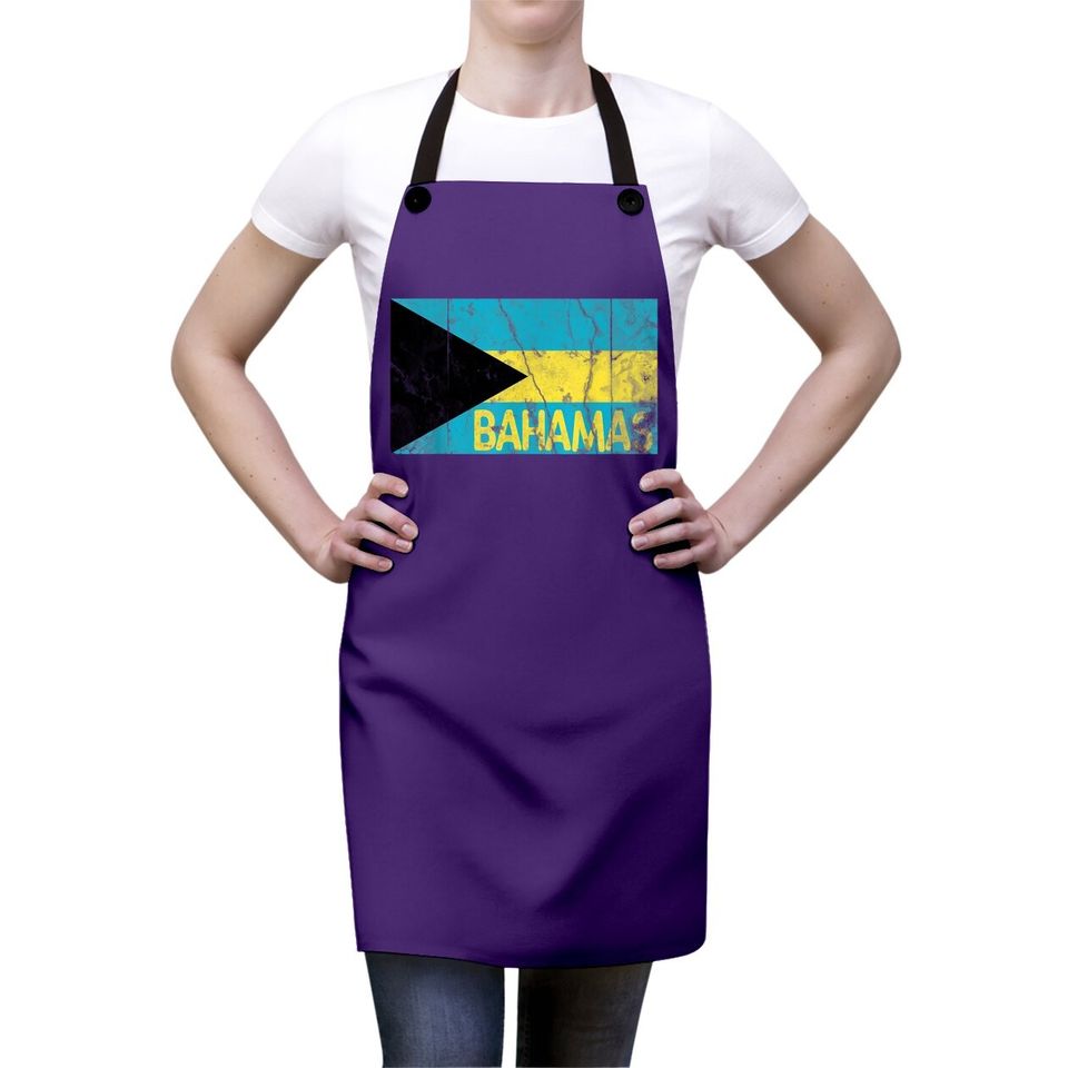 Bahamas Flag Distressed Vintage Apron