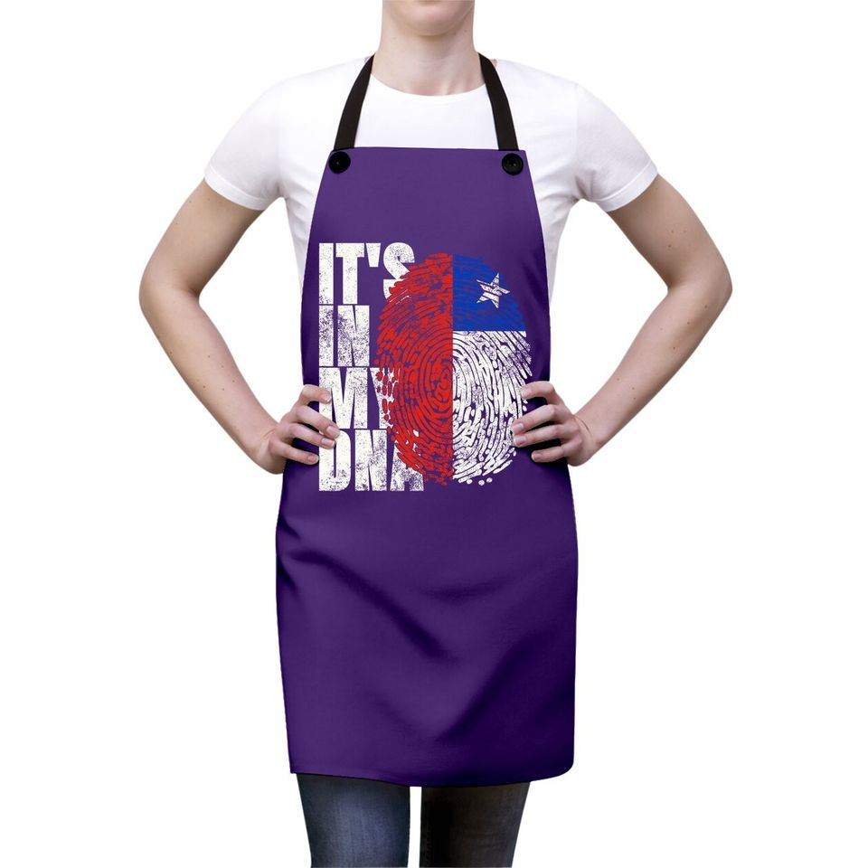 It's In My Dna Chilean Hispanic Gift Cool Chile Flag Apron