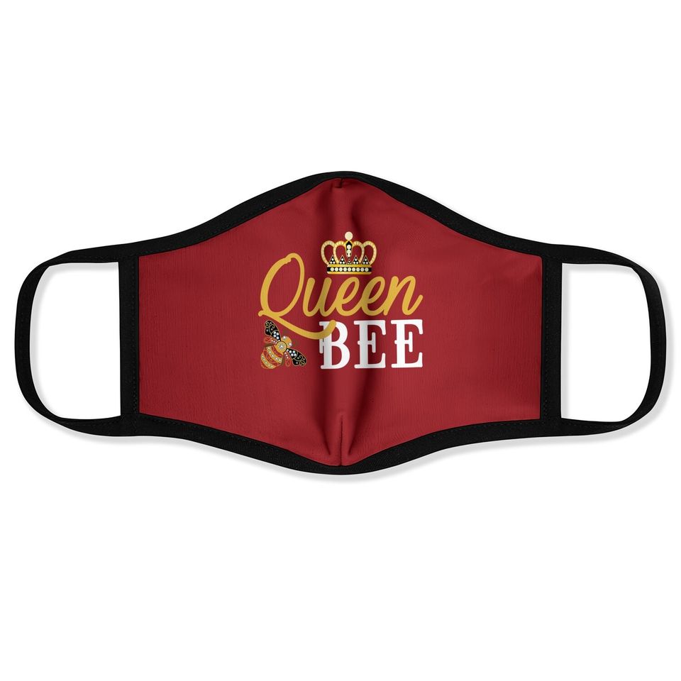Queen Bee Crown Face Mask Cute Gift For Woman Beekeeper Face Mask