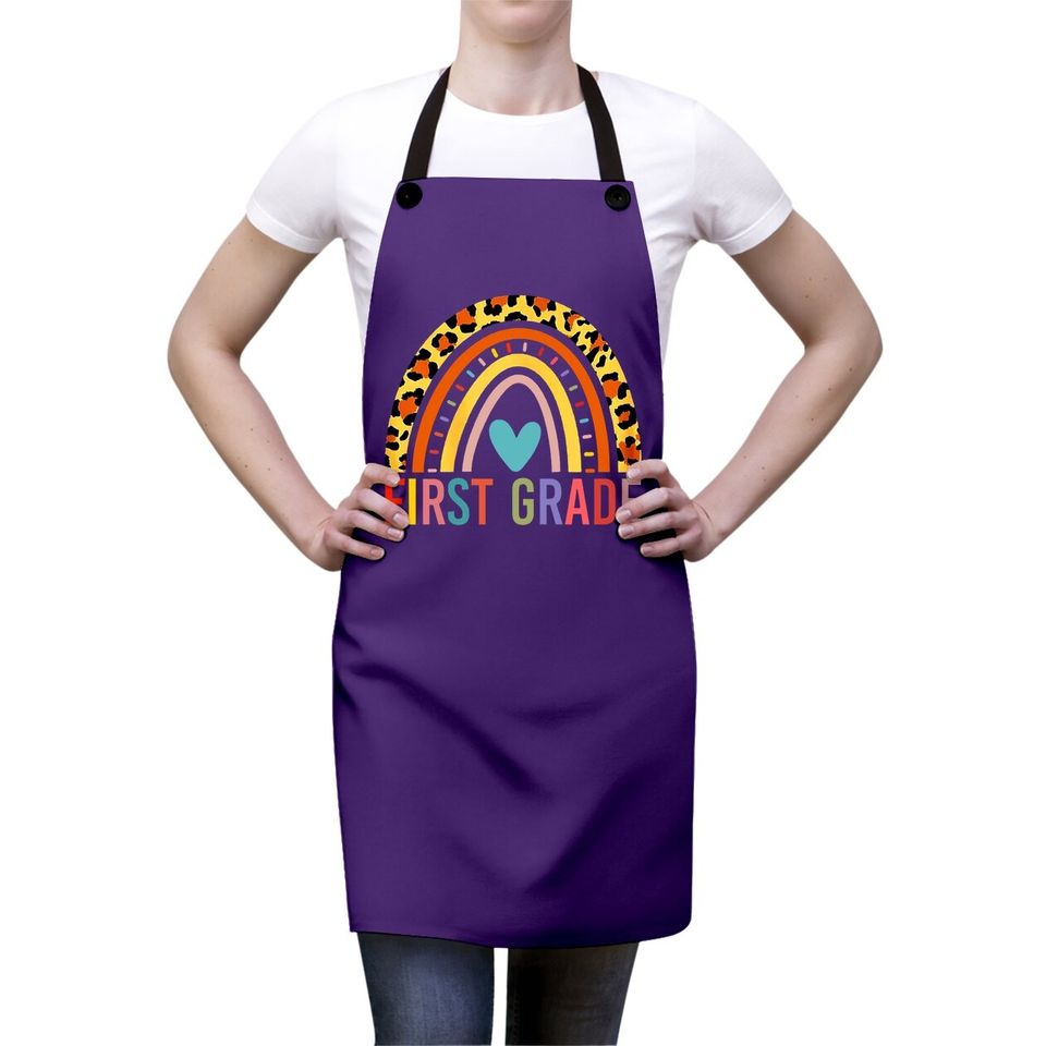 First Grade Rainbow Girls Boys Teacher Team Apron
