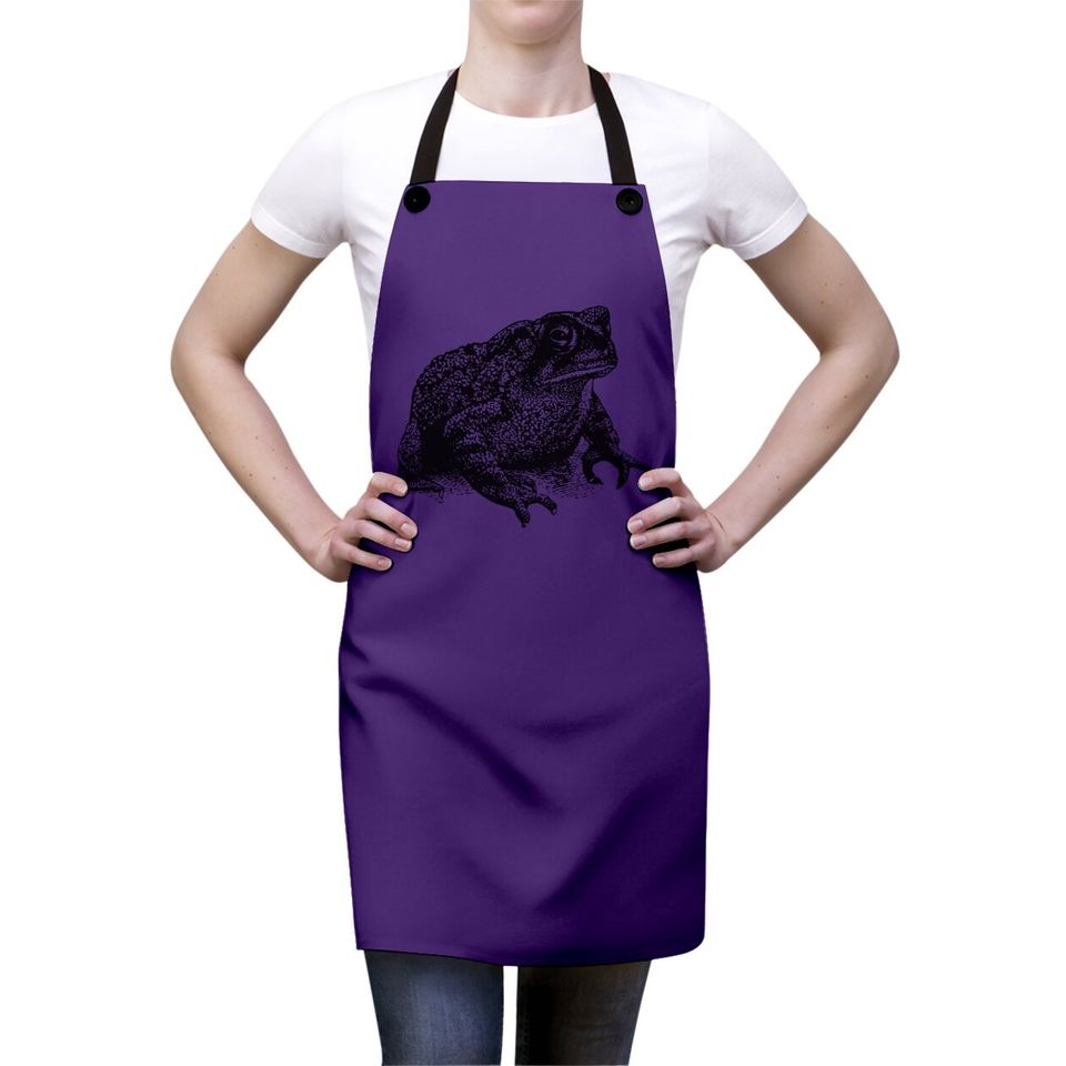 Fat Toad Minimalist Frog Amphibian Biology Realistic Apron