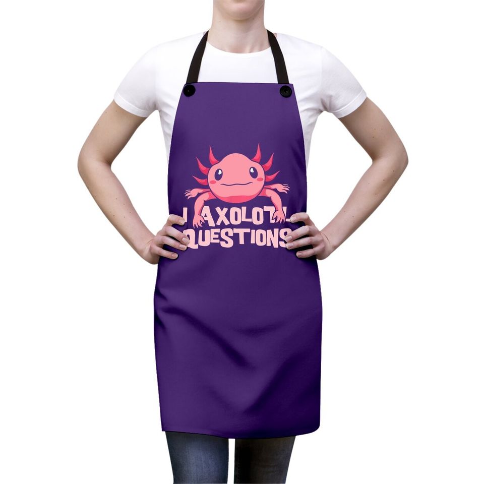 I Axolotl Questions Mexican Amphibian Animal Apron