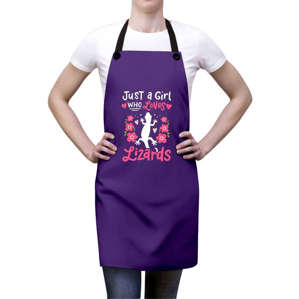 Just A Girl Who Loves Lizards Gift Apron