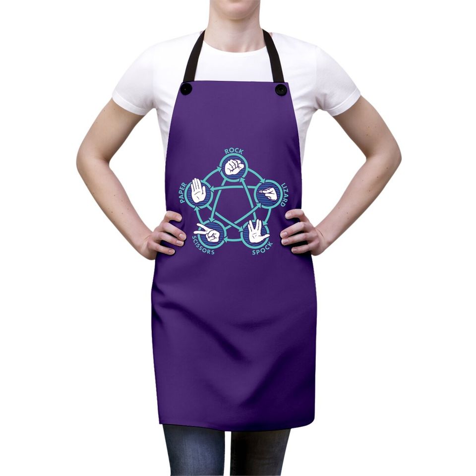 Rock Paper Scissors Lizard Spock Game Apron