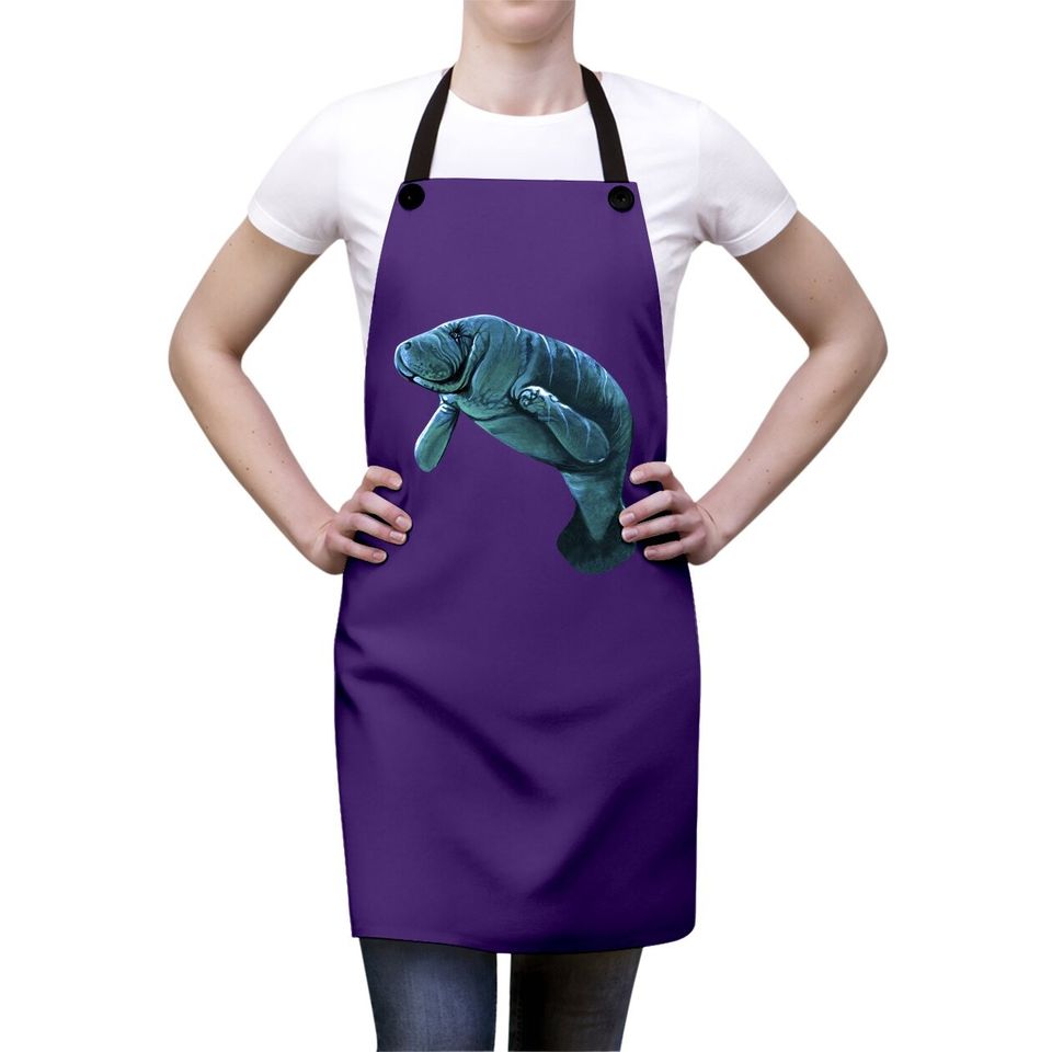 Chubby Manatee Sea Cow Dugong Lover Floaty Potato Sea Animal Apron