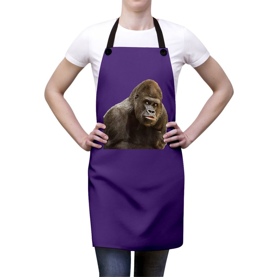 Gorilla Ape Wildlife Zoo Animals Prints Preservation Apron